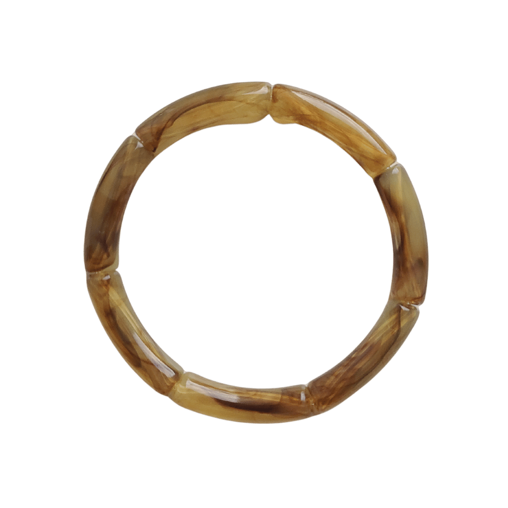 Tube armband | lichtbruin marble