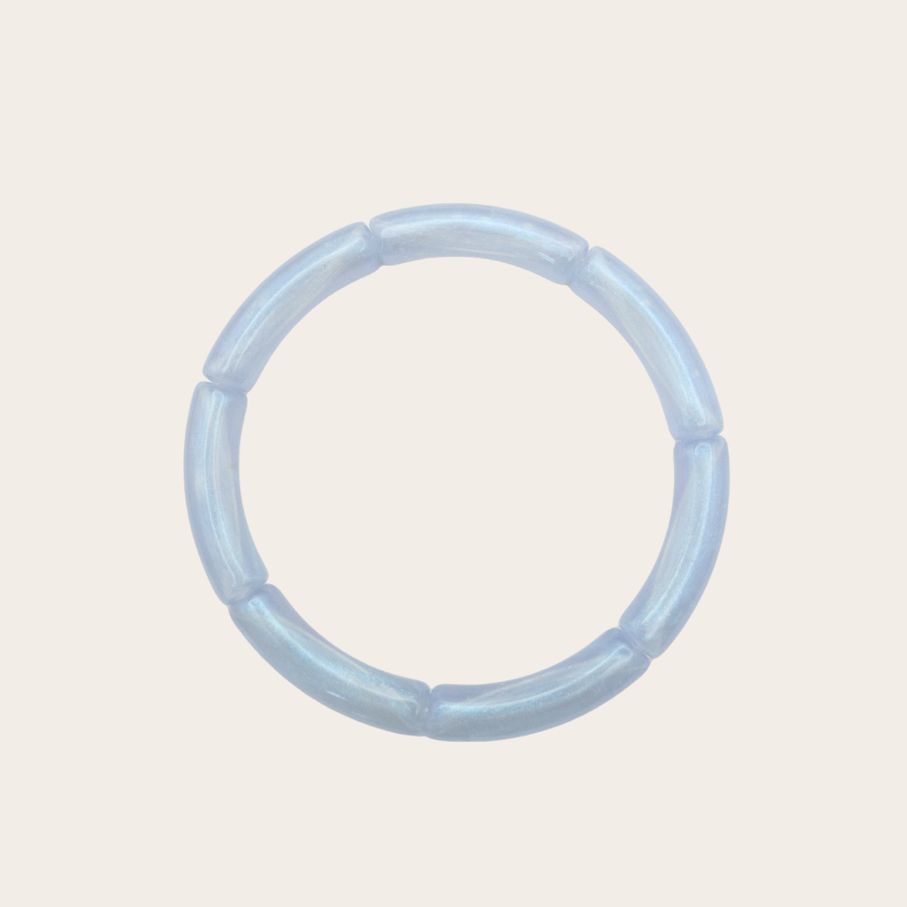 Tube armband | lichtblauw marble