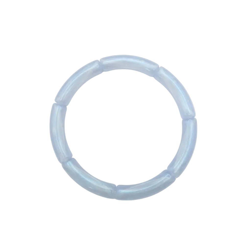 Tube armband | lichtblauw marble