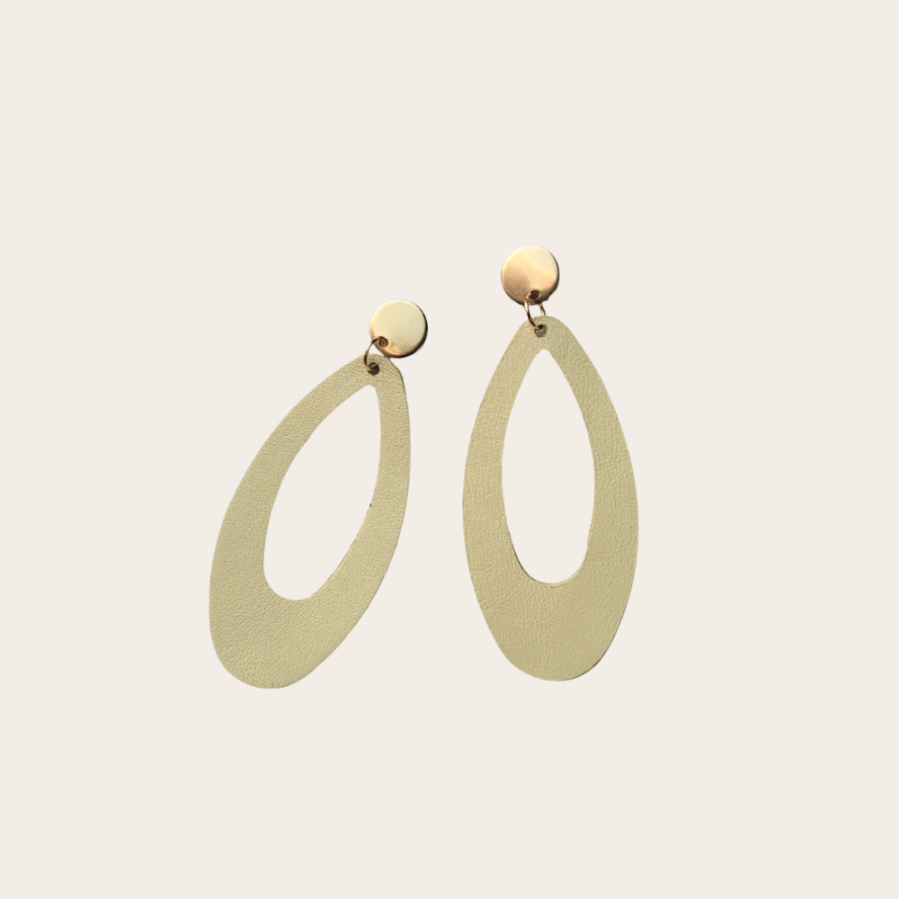 Leren oorbellen | Mirjam