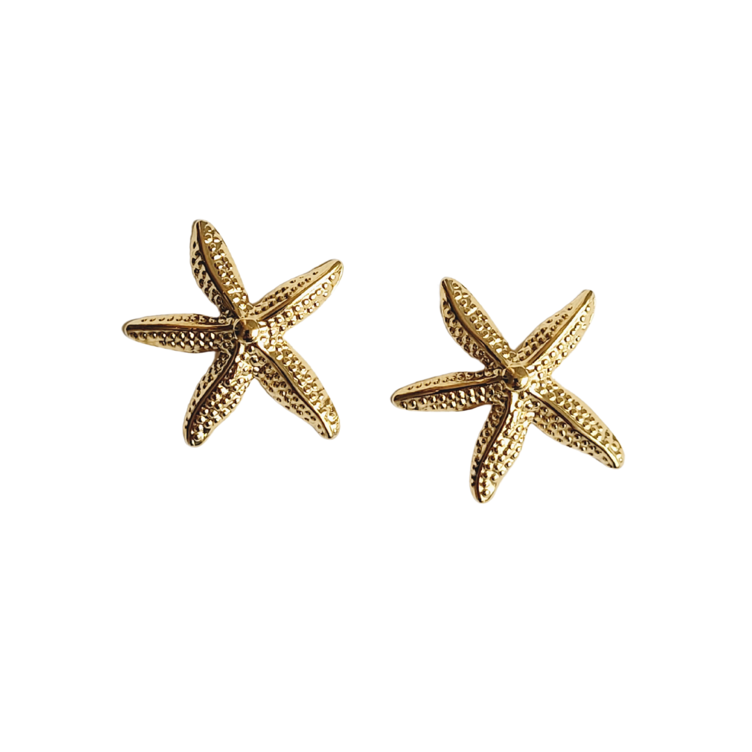Gouden oorbellen Zeester