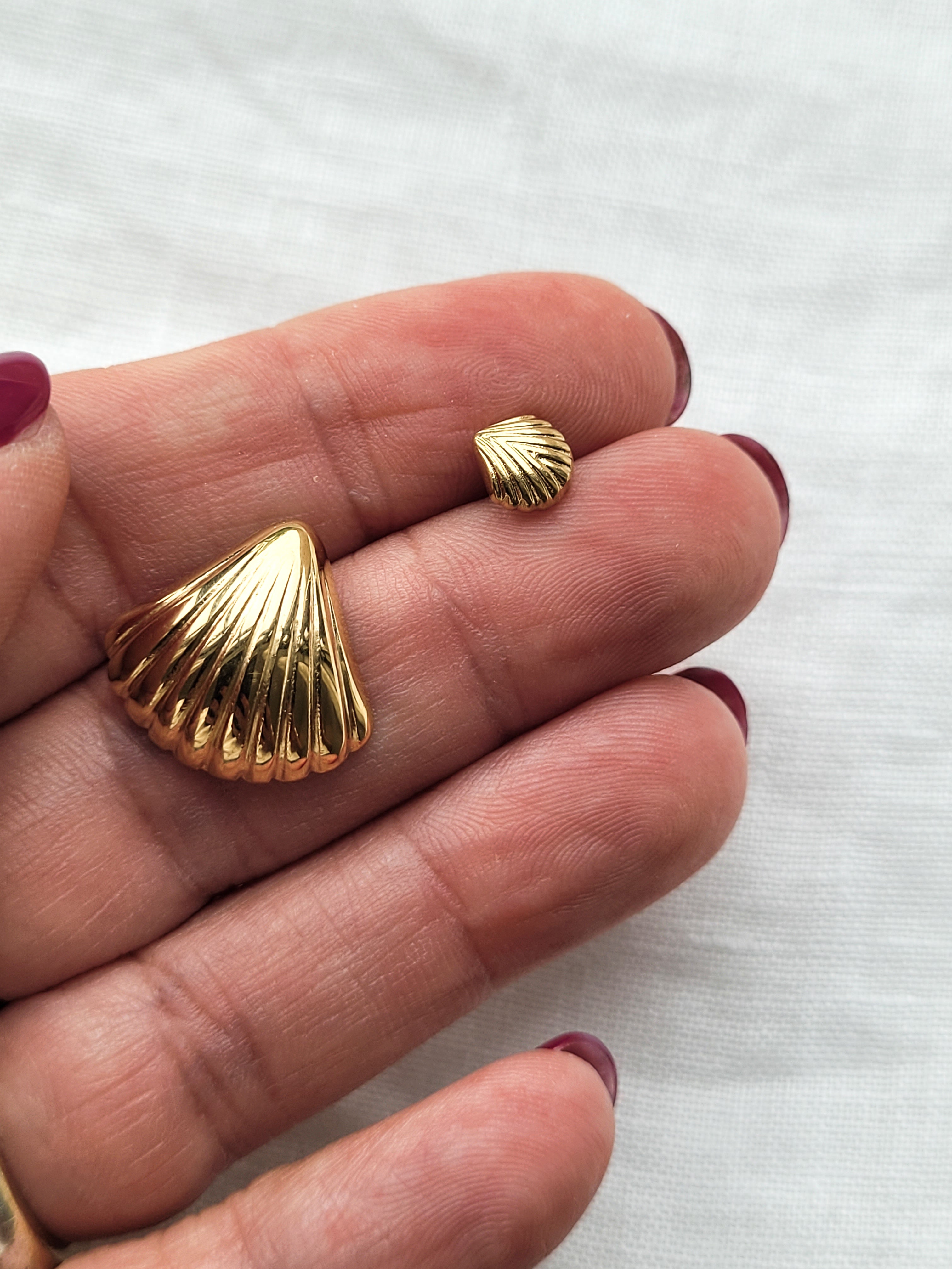 Gouden oorbellen Schelp