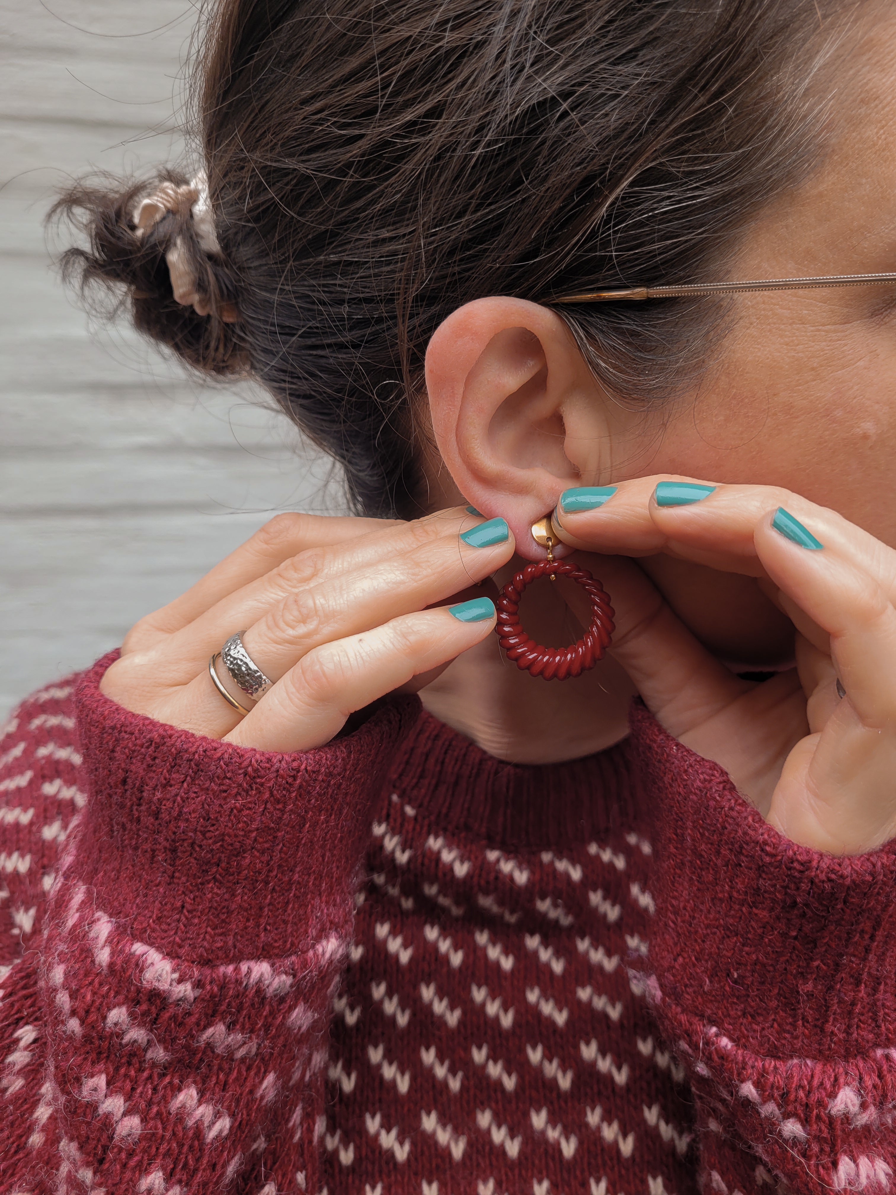 Kleine ronde oorbellen | Nina twisted XS