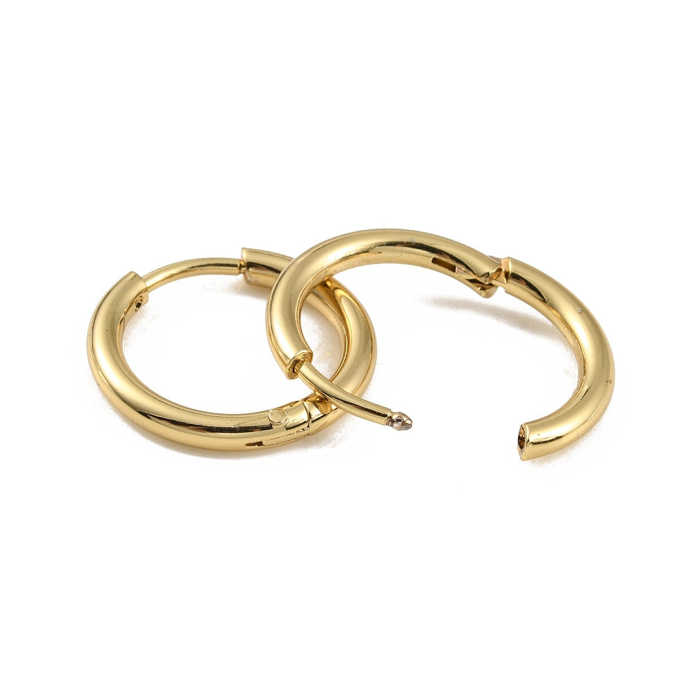 ronde oorringen | goud | basic