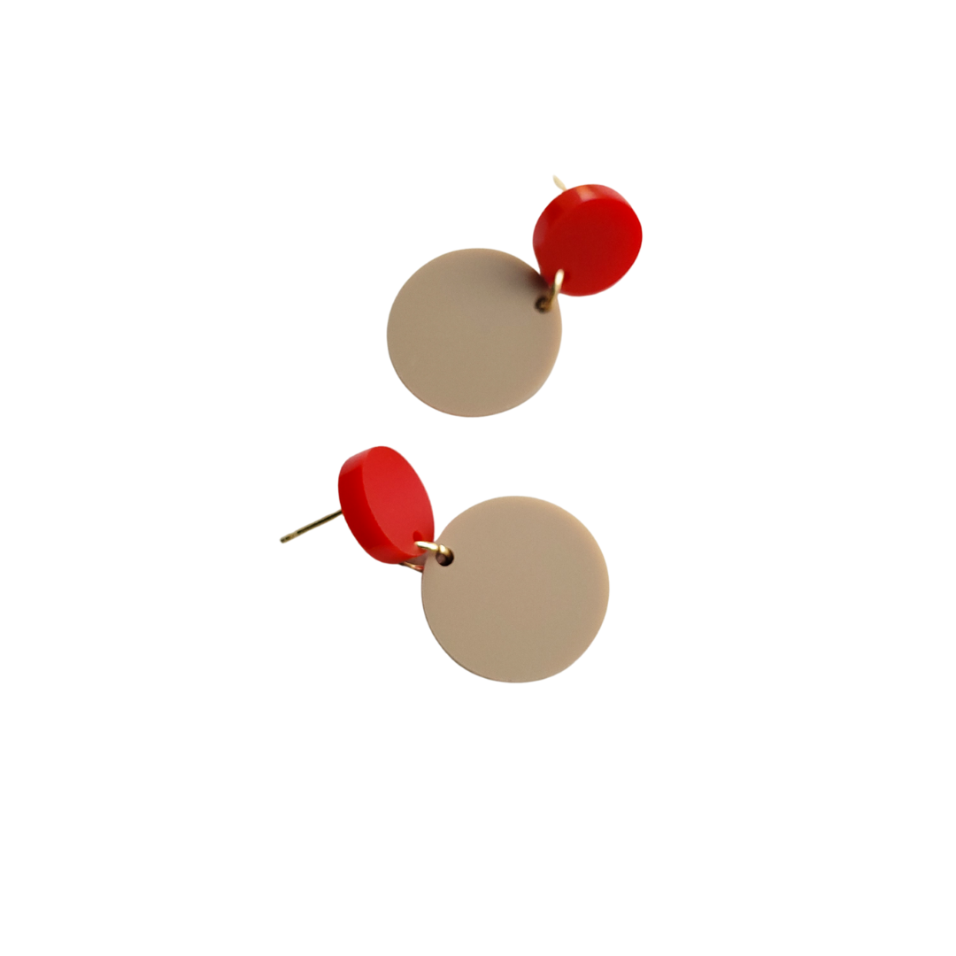 Kleine oorstekers rond | Vieve | multicolor