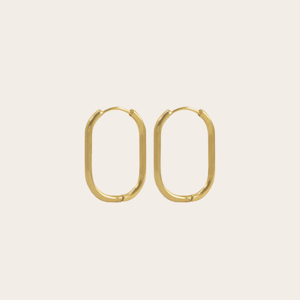 ovalen oorringen | goud en zilver | basic