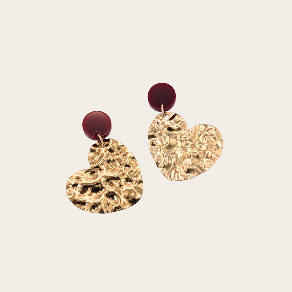 Hartje oorbellen – goud (niet in zilver)