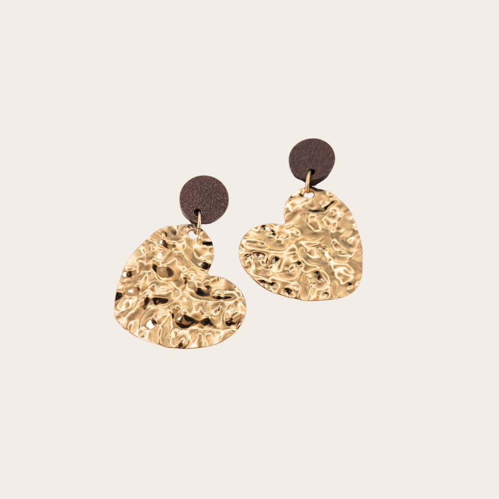 Hartje oorbellen – goud (niet in zilver)