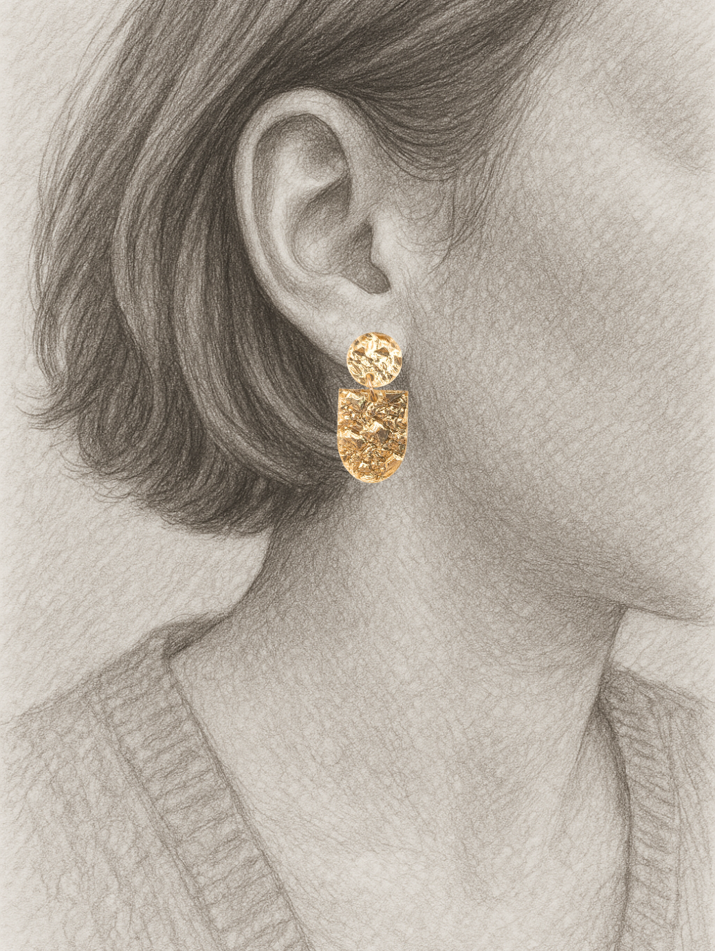 Subtiele kleine oorstekers Benthe goud