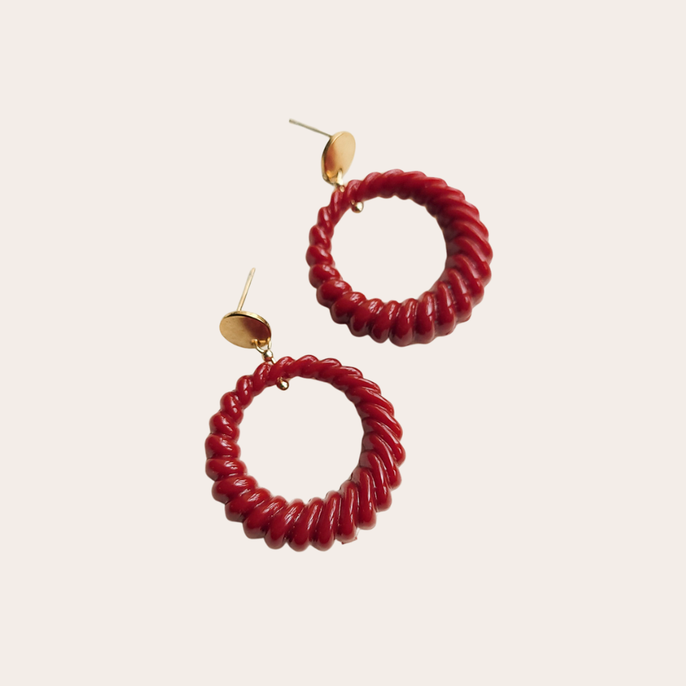Kleine ronde oorbellen | Nina twisted XS