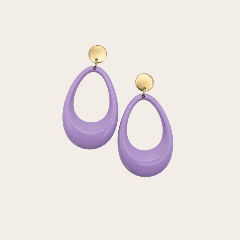 Druppel statement oorbellen | Floortje pastel en marble