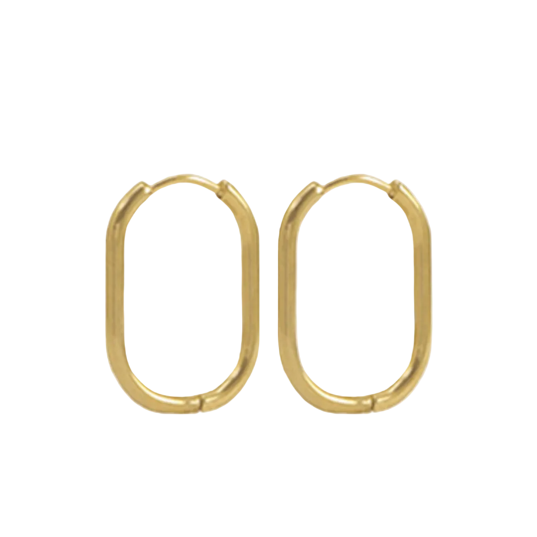 ovalen oorringen | goud of zilver | basic