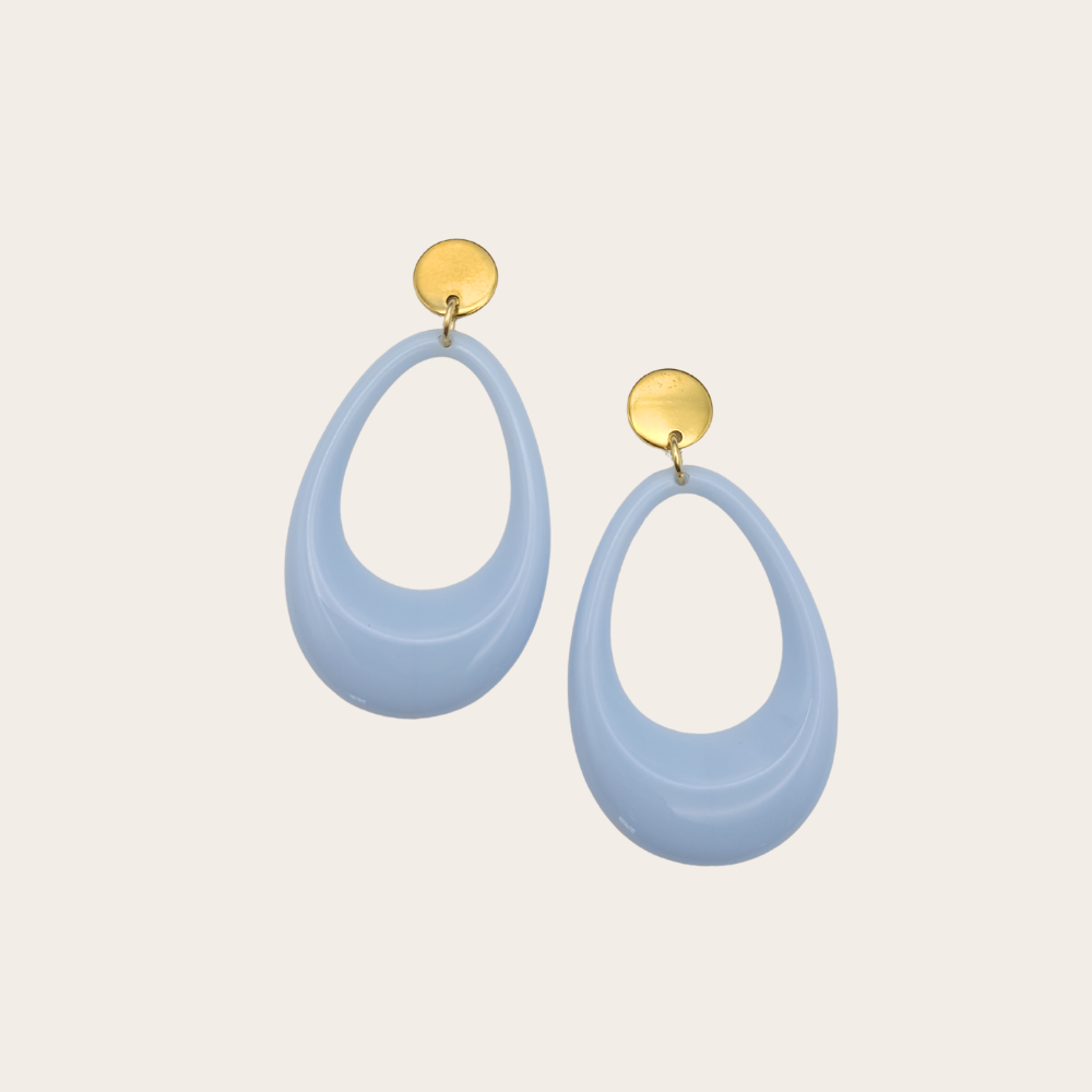 Druppel statement oorbellen | Floortje pastel en marble