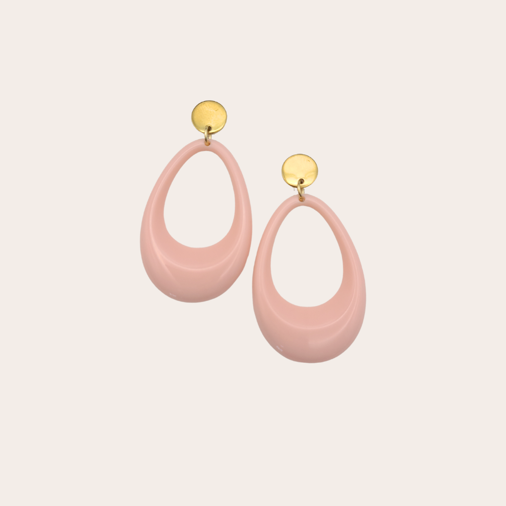 Druppel statement oorbellen | Floortje pastel en marble