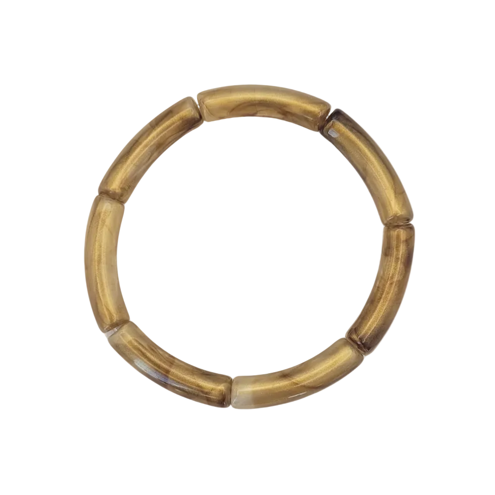 Tube armband | brons marble