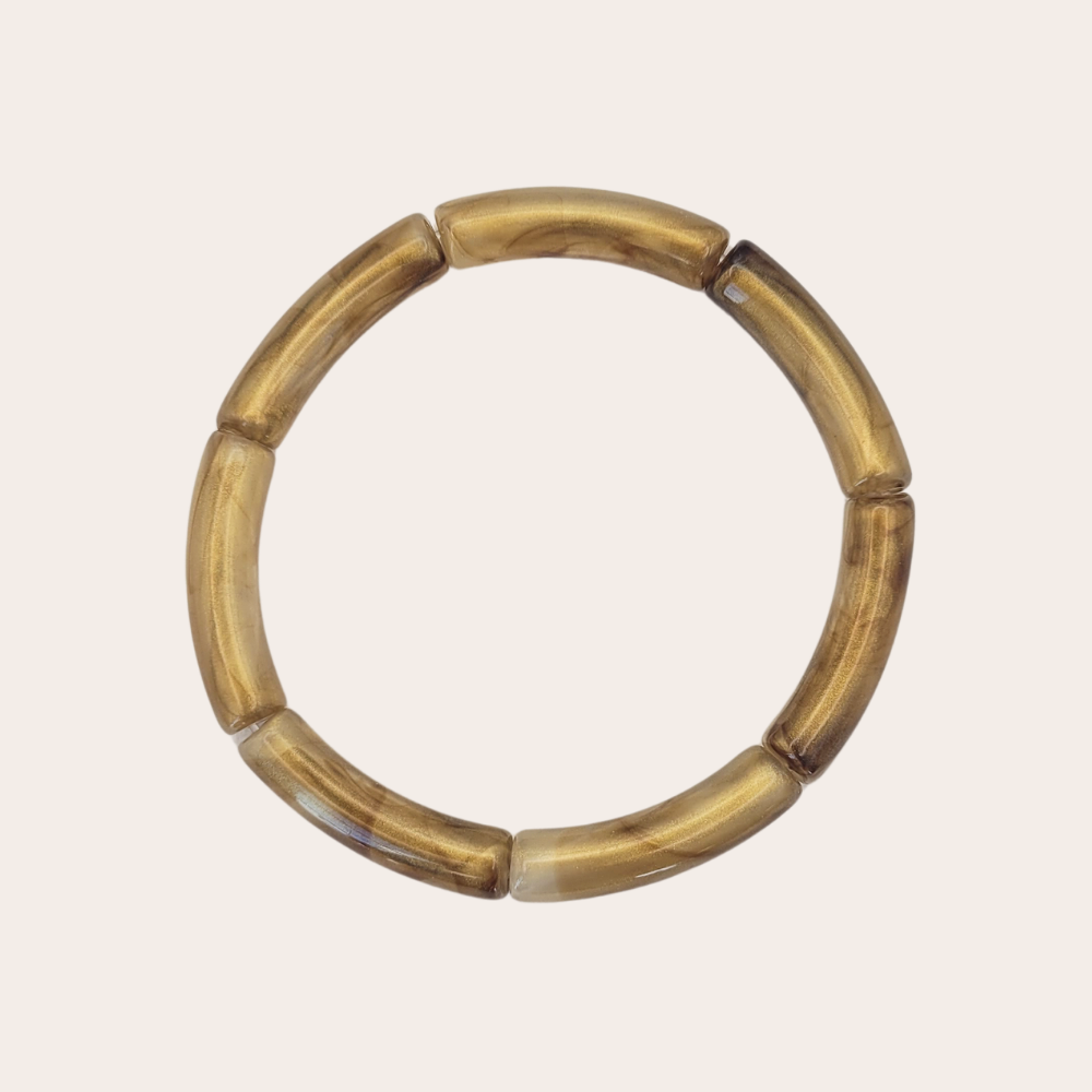 Tube armband | brons marble