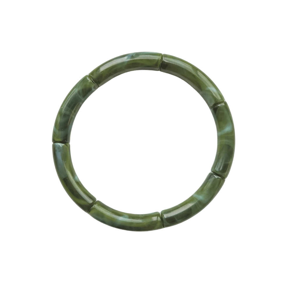 Tube armband | mosgroen marble