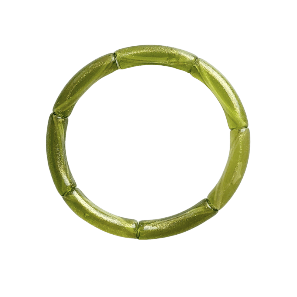 Tube armband | pistache glitter