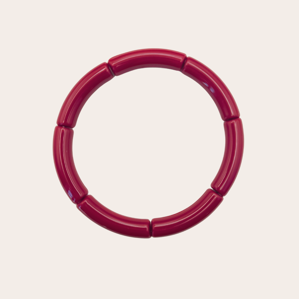 Tube armband | wijnrood